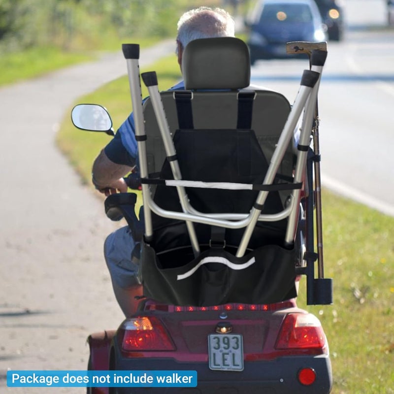 LITEMATIRA Walker Holder for Mobility Scooters & Power Chairs - Rollator Stand Support Storage Accessories, 24.4" L x 25”W x 11.4”D - Image 5