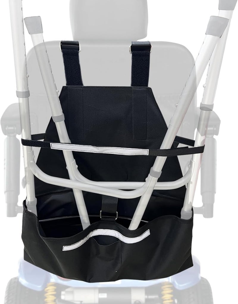 LITEMATIRA Walker Holder for Mobility Scooters & Power Chairs - Rollator Stand Support Storage Accessories, 24.4" L x 25”W x 11.4”D - Image 1