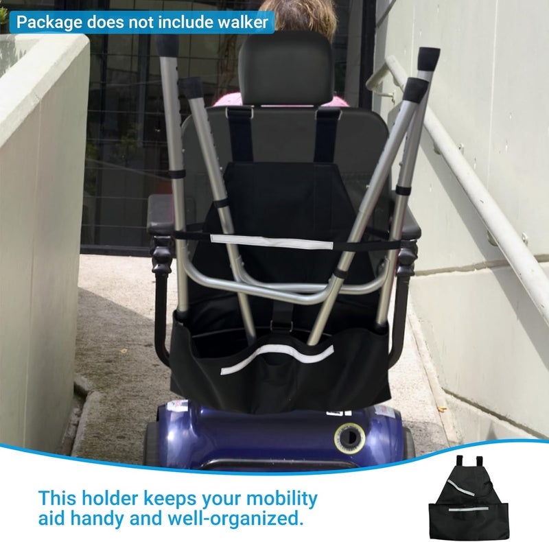 LITEMATIRA Walker Holder for Mobility Scooters & Power Chairs - Rollator Stand Support Storage Accessories, 24.4" L x 25”W x 11.4”D - Image 4