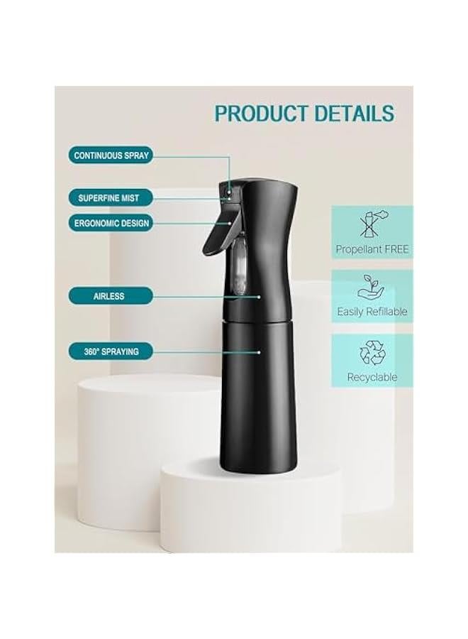 HOOKOR 500ml Continuous Spray Bottle Plastic Empty Hair Mist Sprayer Ultra Fine Water Mister for Hairstyling Cleaning Salons Plants Pet Care (2 Pack) - Image 3