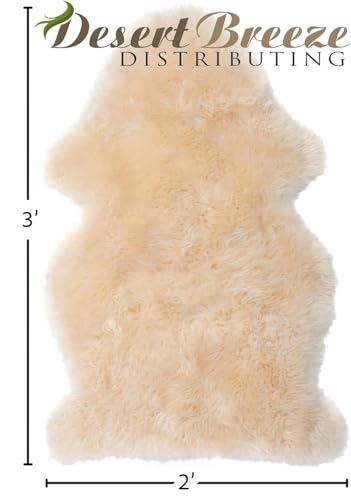 Desert Breeze Distributing Real New Zealand Lambskin Baby Rug | LRG 2x3 feet | Soft & Gentle Unshorn Baby Sheepskin Rug for Crib, Nursery & Travel | Natural Length Lambswool, Silky Soft, Ethically Sourced, Oeko-Tex Certified - Image 3