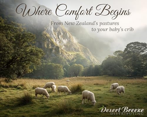 Desert Breeze Distributing Real New Zealand Lambskin Baby Rug | LRG 2x3 feet | Soft & Gentle Unshorn Baby Sheepskin Rug for Crib, Nursery & Travel | Natural Length Lambswool, Silky Soft, Ethically Sourced, Oeko-Tex Certified - Image 5