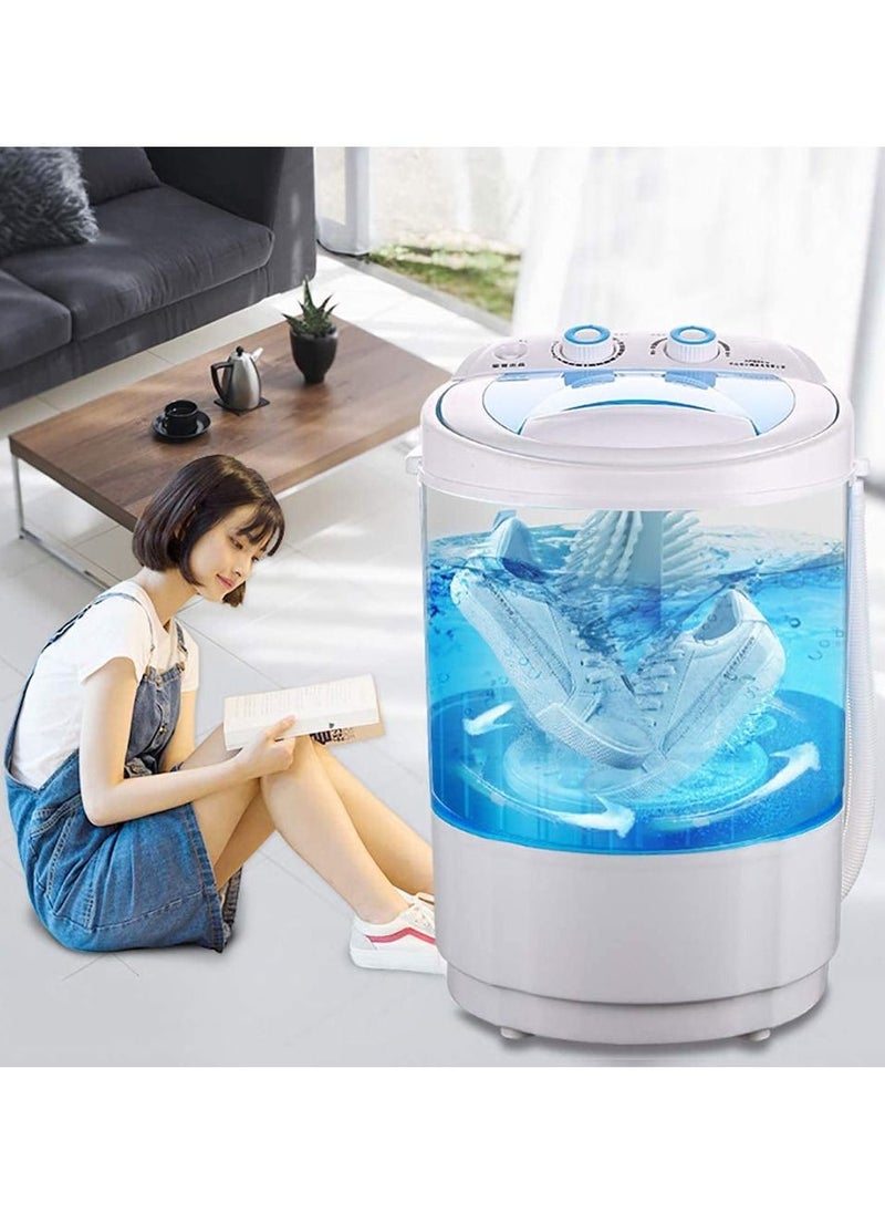 DubaiGallery Home Shoe Washer, Portable Smart Mini Washer, 4.5kg Capacity, Removable Shoe Brush, Anti-Bacterial Light Blue, Knob Control  - Image 2