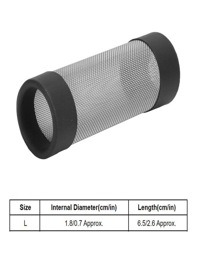 Chiffonade Internal Diameter Stainless Steel Pre Tube Filter Cover Mesh Net Fish Intake Strainer Shrimp Tank Aquarium Accessory(L) - Image 2