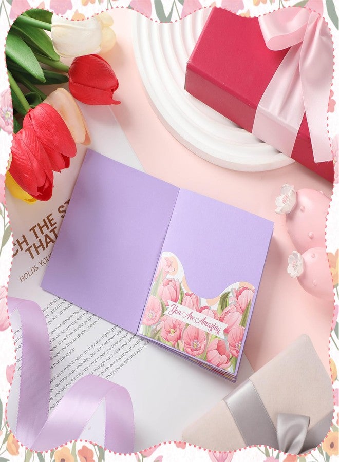 Skyygemm Mother's Day Gift Card Book Sleeves 5 Card Slots Mother's Day Appreciation Gift Cardholder 4.25 x 3.54 Inch Thank You Money Booklet for Appreciation Holiday Ornament - Image 4