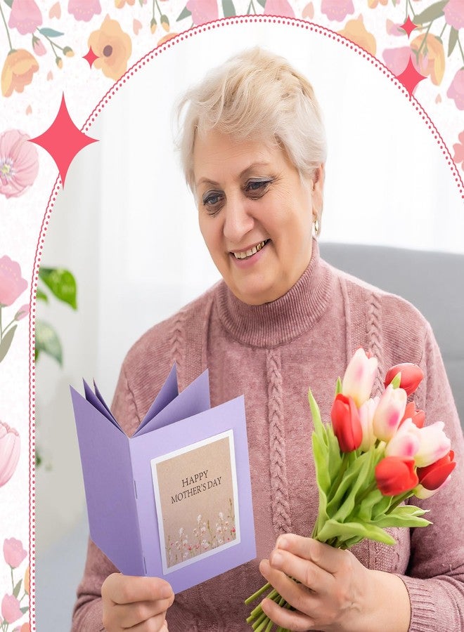 Skyygemm Mother's Day Gift Card Book Sleeves 5 Card Slots Mother's Day Appreciation Gift Cardholder 4.25 x 3.54 Inch Thank You Money Booklet for Appreciation Holiday Ornament - Image 5