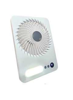 Generic Portable Desk Mini Fan 3 Speeds With LED Lights USB Rechargeable  - Image 2