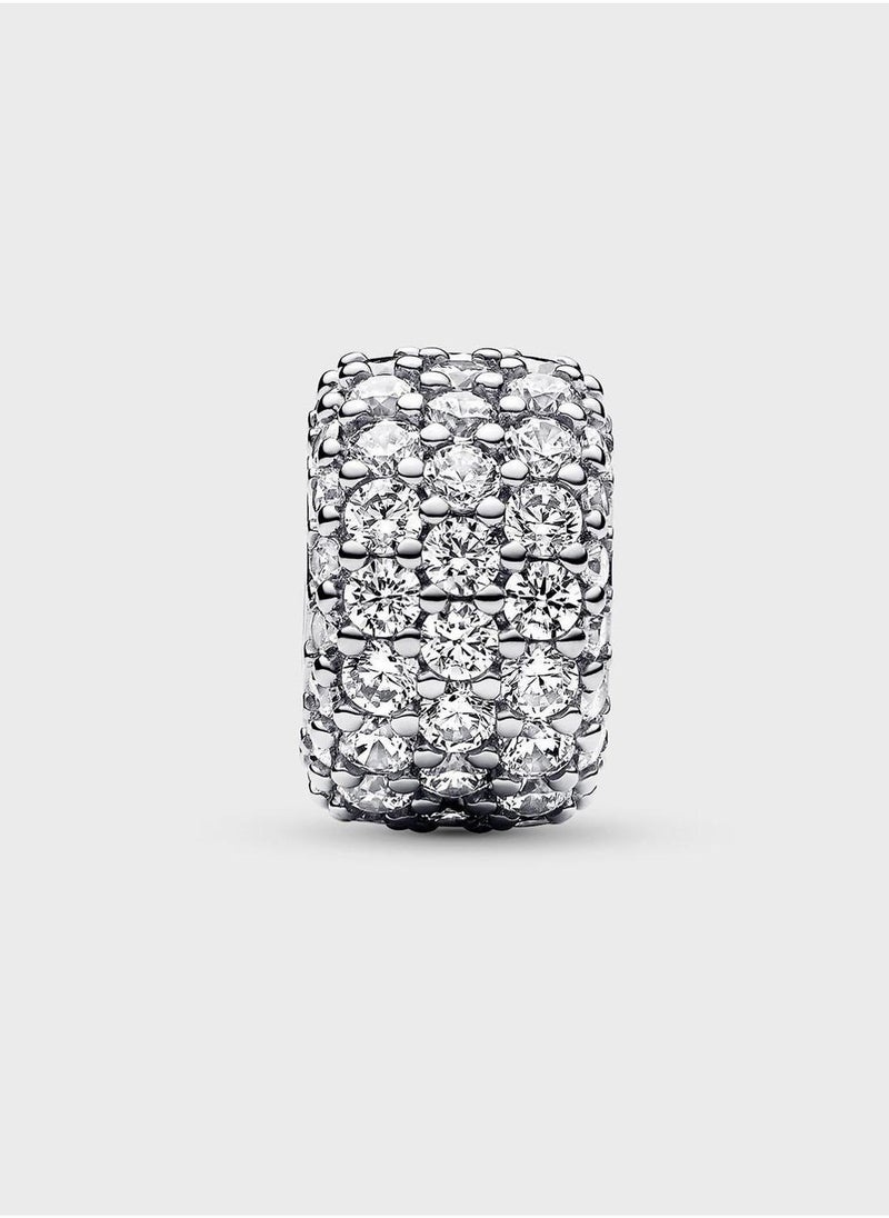 PANDORA Sparkling PavÃƒÂ© Triple-Row Charm  - Image 1