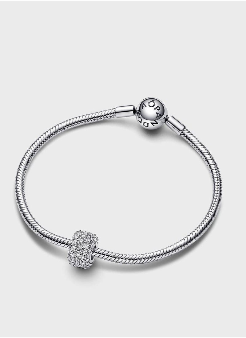 PANDORA Sparkling PavÃƒÂ© Triple-Row Charm  - Image 3