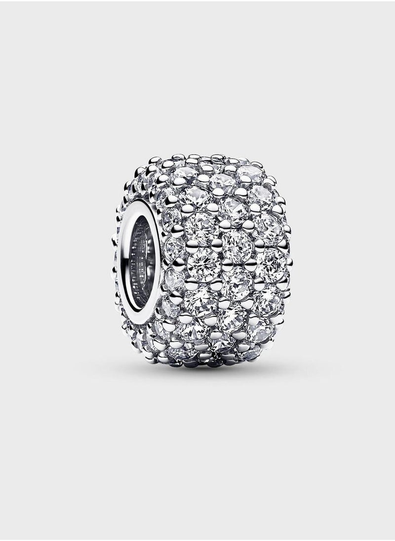 PANDORA Sparkling PavÃƒÂ© Triple-Row Charm  - Image 2