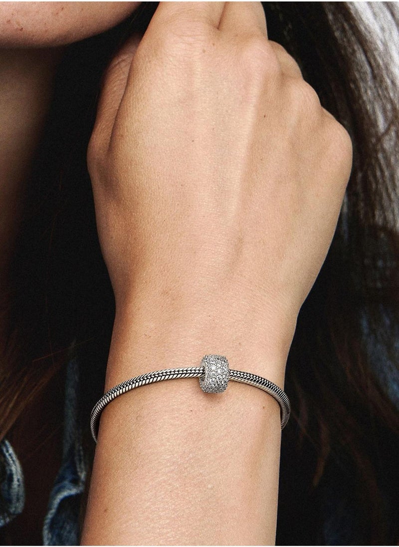 PANDORA Sparkling PavÃƒÂ© Triple-Row Charm  - Image 4