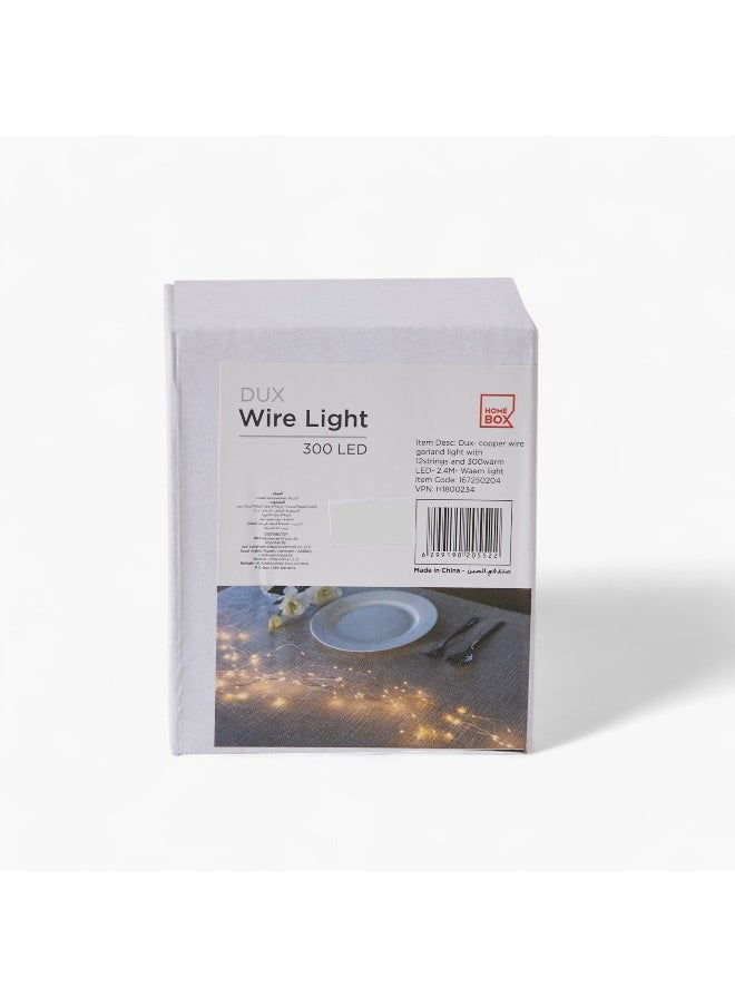 Home Box Dux Copper Wire Garland Light with 12 Strings and 300 Warm LED - 2.4 Meter  - Image 1