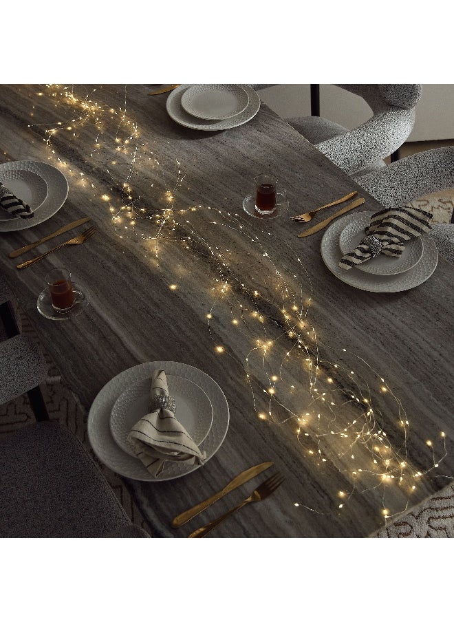 Home Box Dux Copper Wire Garland Light with 12 Strings and 300 Warm LED - 2.4 Meter  - Image 5