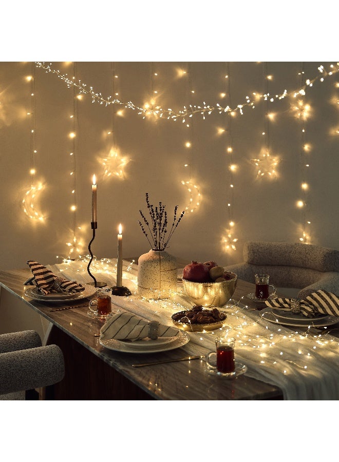 Home Box Dux Copper Wire Garland Light with 12 Strings and 300 Warm LED - 2.4 Meter - Image 5