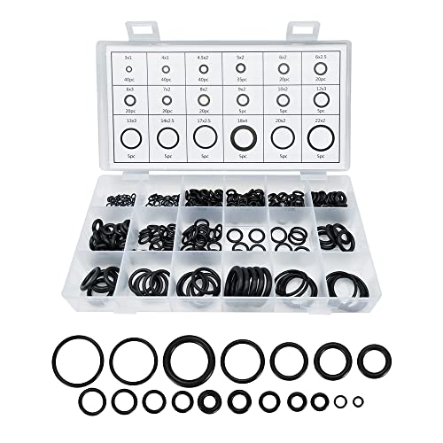 SUJADE 300 PCS Rubber O-Ring Assortment Kit, O Rings Seal Gasket Rubber Washer Assortment, O-Rings Gaskets Washers for Car, Plumbing, Faucet, Mechanic, Repairs, Air or Gas Connections - Image 1