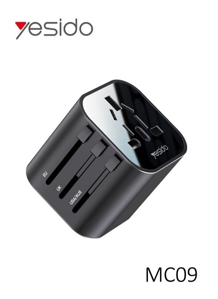 Yesido MC09 4-in-1 Universal Portable Adapter with USB-C, HDMI, USB-A, and SD/TF Card Reader – Compact Multifunctional Hub for Laptops, Tablets, Smartphones, and Other USB-Compatible Devices  - Image 1