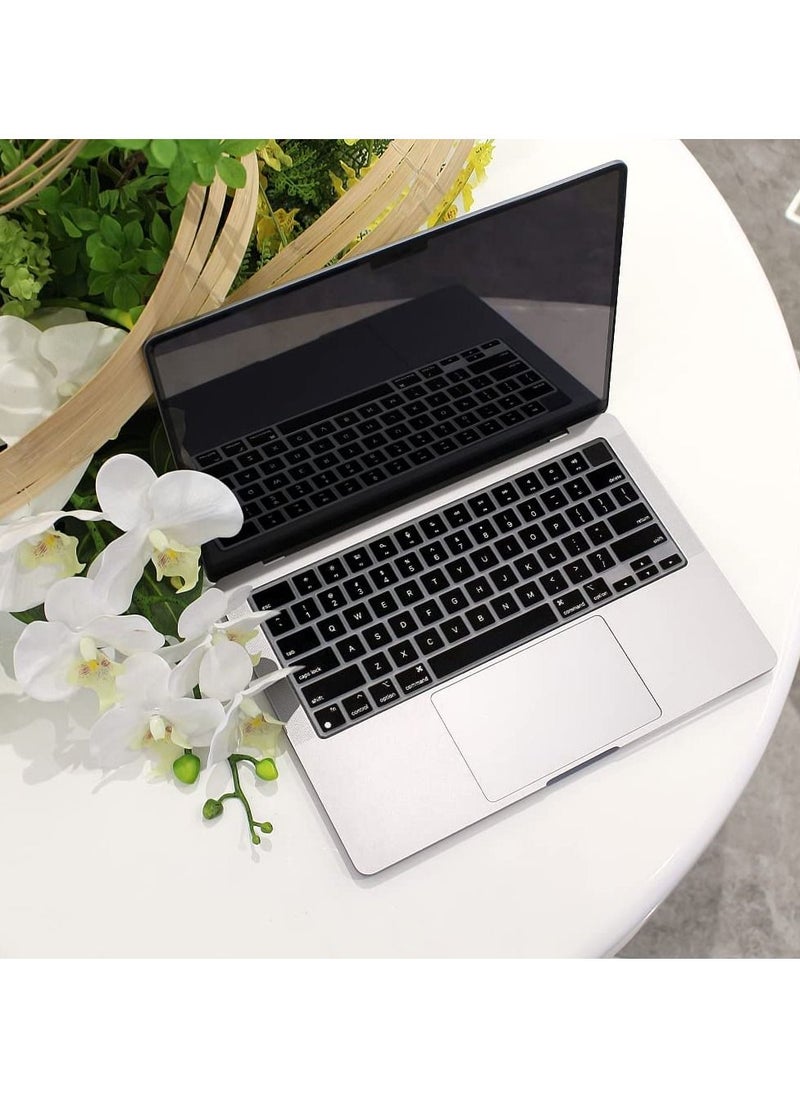 Generic Keyboard Cover Skin Compatible for MacBook Air 15.3" M2 A2941/M3 A3114/M4 A3241, MacBook Air 13.6 M4 A3240/A2681 M2/M3 A3113, MacBook Pro 14 A3112/A3185/A3401/A2442/A2779/A2992/A2918 M1 M2 Pro/Max M3 M4 & MacBook Pro 16 A3403 A3186 A2991 A2485 A2780,Black  - Image 2