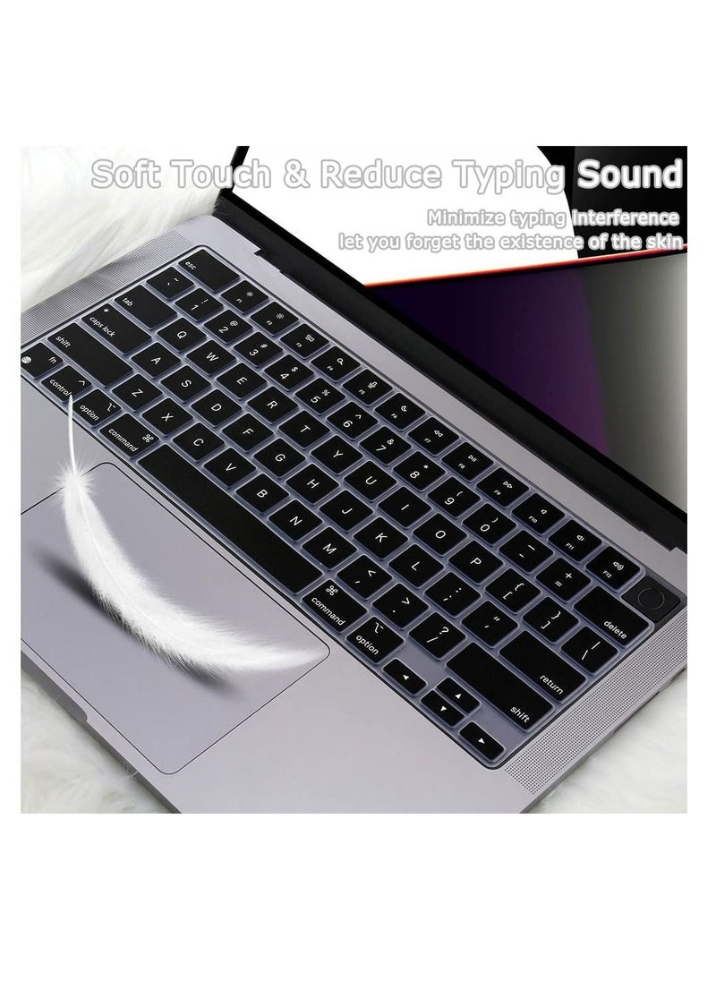 Generic Keyboard Cover Skin Compatible for MacBook Air 15.3" M2 A2941/M3 A3114/M4 A3241, MacBook Air 13.6 M4 A3240/A2681 M2/M3 A3113, MacBook Pro 14 A3112/A3185/A3401/A2442/A2779/A2992/A2918 M1 M2 Pro/Max M3 M4 & MacBook Pro 16 A3403 A3186 A2991 A2485 A2780,Black  - Image 5
