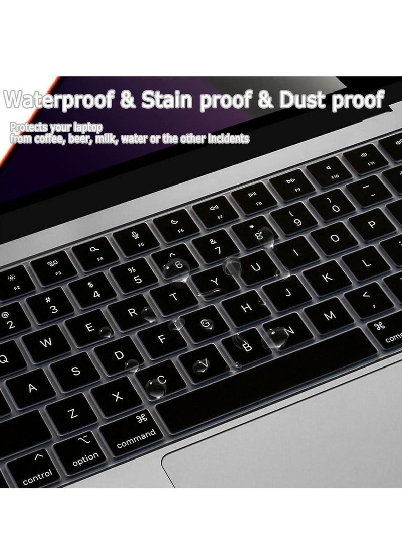 Generic Keyboard Cover Skin Compatible for MacBook Air 15.3" M2 A2941/M3 A3114/M4 A3241, MacBook Air 13.6 M4 A3240/A2681 M2/M3 A3113, MacBook Pro 14 A3112/A3185/A3401/A2442/A2779/A2992/A2918 M1 M2 Pro/Max M3 M4 & MacBook Pro 16 A3403 A3186 A2991 A2485 A2780,Black  - Image 3
