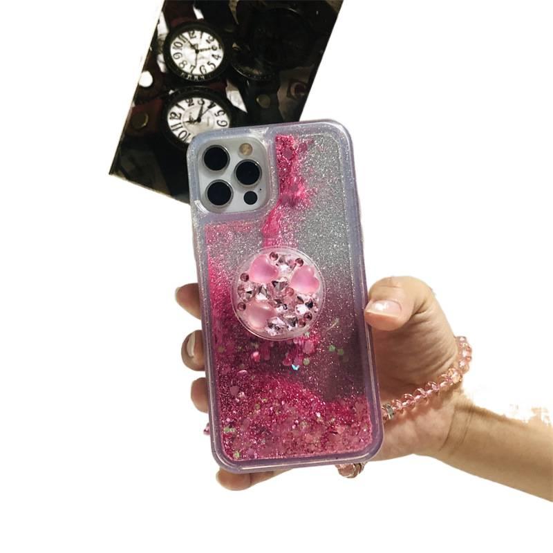Protective Case, Pink Silicone, Kickstand, Shockproof Cover for iPhone 14 / 14 Plus / 14 Pro / 14 Pro Max - Layan Lure - Image 1
