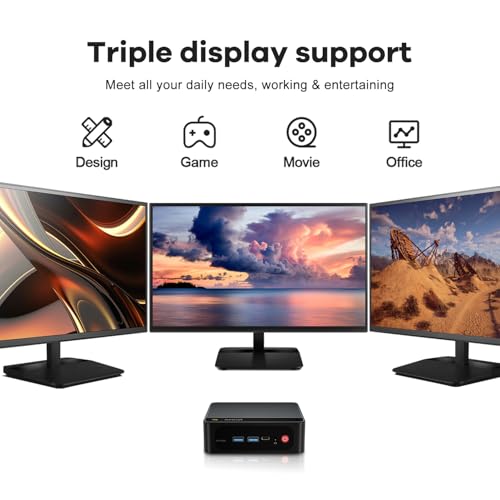 Beelink Mini PC AMD Ryzen 5 5500U (up to 4.0GHz, 6C/12T), Mini Computers 16G DDR4 RAM 500GB M.2 2280 NVME SSD, 4K Triple Display/WiFi6/BT5.2/2.5G LAN - Image 5