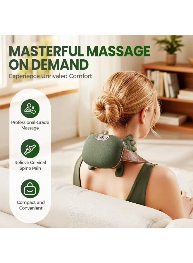 MOSH Shoulder Massager Bionic 4D Neck Massager with Heat Rechargeable Deep Tissue Kneading Massage Simulated Hand Neck Legs and Back Massager for Women Men - Image 2