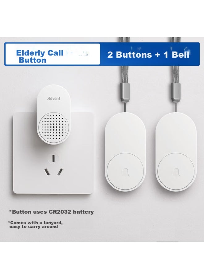 Advent G-2 Wireless Doorbell, Smart Home Doorbell For Elderly, Hoal Bed Call Button, Two-on Design - Image 1