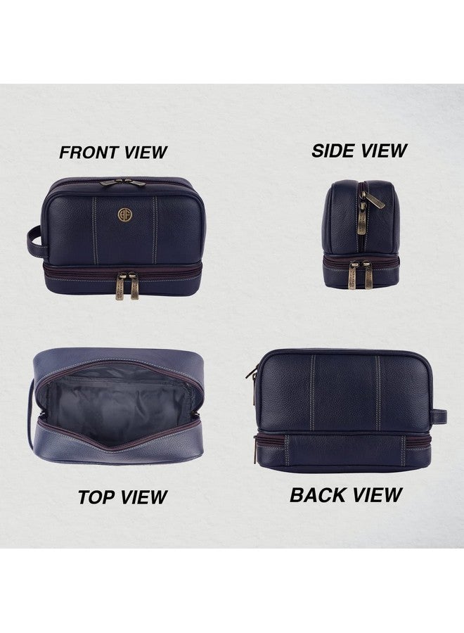  هاموندز فلاي كاتشر حقيبة أدوات الزينة الجلدية الأصلية HAMMONDS FLYCATCHER للرجال، باللون الأزرق | مجموعة أدوات الزينة الجلدية 11 سم | حقيبة أدوات الزينة | حقيبة أدوات الحلاقة | حقيبة أدوات الزينة للسفر | منظم أدوات العناية الشخصية | حقيبة أدوات الزينة مخيطة يدويًا، مقاس واحد - Image 5