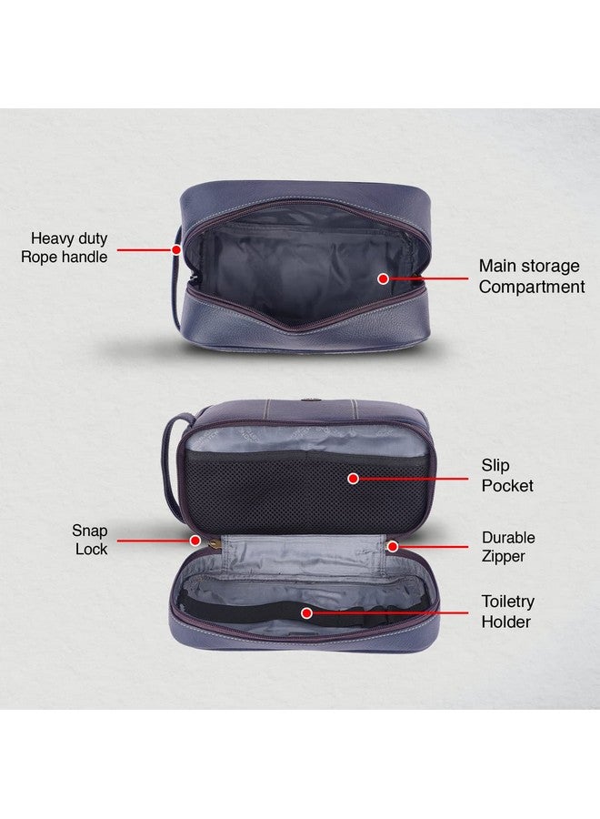  هاموندز فلاي كاتشر حقيبة أدوات الزينة الجلدية الأصلية HAMMONDS FLYCATCHER للرجال، باللون الأزرق | مجموعة أدوات الزينة الجلدية 11 سم | حقيبة أدوات الزينة | حقيبة أدوات الحلاقة | حقيبة أدوات الزينة للسفر | منظم أدوات العناية الشخصية | حقيبة أدوات الزينة مخيطة يدويًا، مقاس واحد - Image 4