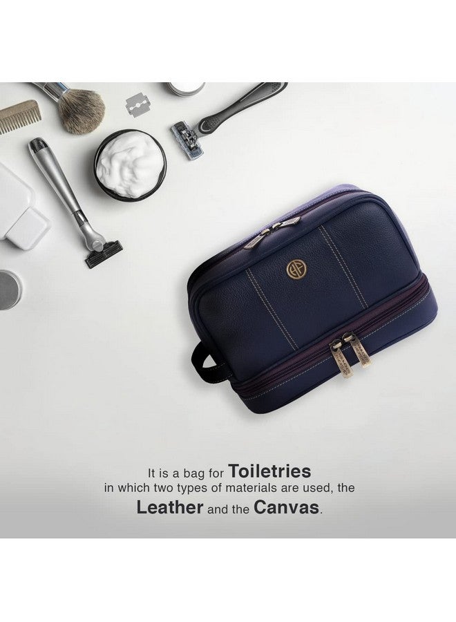  هاموندز فلاي كاتشر حقيبة أدوات الزينة الجلدية الأصلية HAMMONDS FLYCATCHER للرجال، باللون الأزرق | مجموعة أدوات الزينة الجلدية 11 سم | حقيبة أدوات الزينة | حقيبة أدوات الحلاقة | حقيبة أدوات الزينة للسفر | منظم أدوات العناية الشخصية | حقيبة أدوات الزينة مخيطة يدويًا، مقاس واحد - Image 2