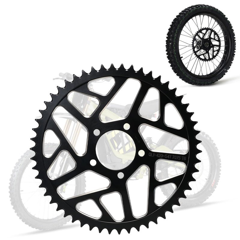 CHANGCHENG 54T Motorcycle Rear Sprocket 420 Pitch 7075 Aviation Aluminum Alloy for Sur Ron Light Bee SX Segway X160X260 Talaria Sting XXXX3 MX3MX4 ERide Pro SSS Rawrr MantisBlack - Image 2