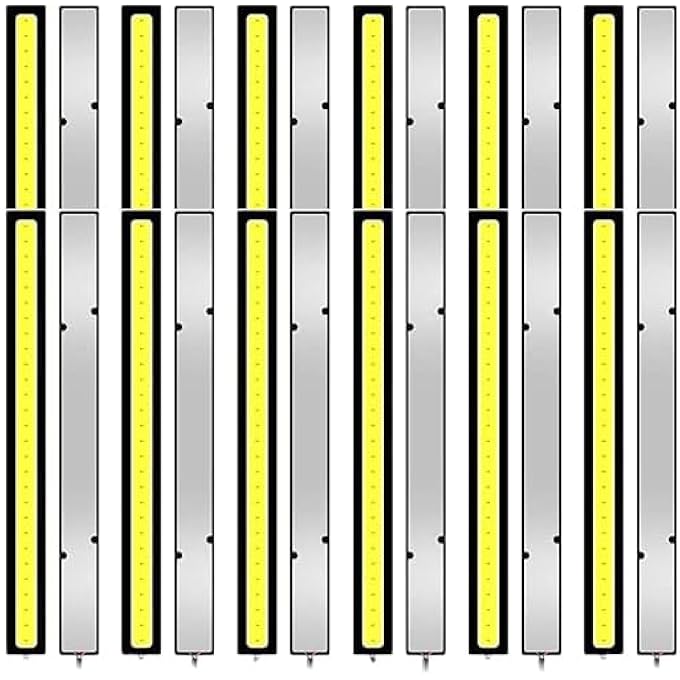 rayihni 12Pcs Daytime Running Light Exterior Car Led Lights Super Bright 12V Underglow Lights Drl Car Led Light Strip Universal Waterproof Cob Drl Running Lamp For Truck Boat Bike Rv Motorcycles - Image 2