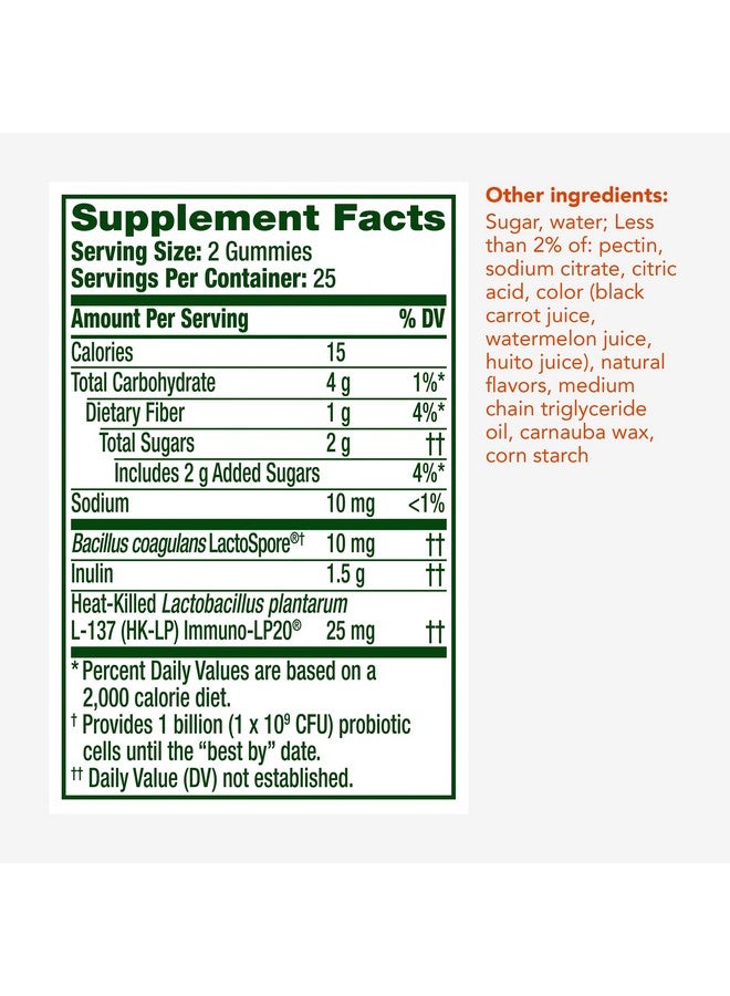 ألاين ألين بروبيوتيك، 3 في 1 حلوى جيلاتينية حيوية، بريبيوتيك + بروبيوتيك + بوستبيوتيك، العلامة التجارية الأولى للبروبيوتيك التي يوصي بها الأطباء‡، تساعد في تخفيف الانتفاخ العرضي*، بنكهة التوت الأسود، 50 حلوى جيلاتينية - Image 5