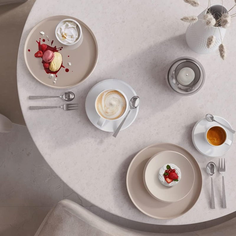 Villeroy & Boch Villeroy  Boch NewMoon Collection Coffee Cup Saucer Premium Porcelain Made in Germany Dishwasher and Microwave Safe 65 in White - Image 4