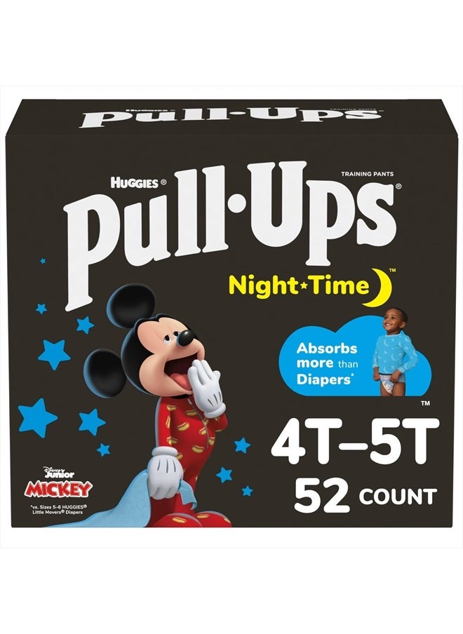 Pull-Ups Boys' Night-Time Potty Training Pants, Size 4T-5T Overnight Training Underwear (38-50 lbs), 52 Ct  - Image 1