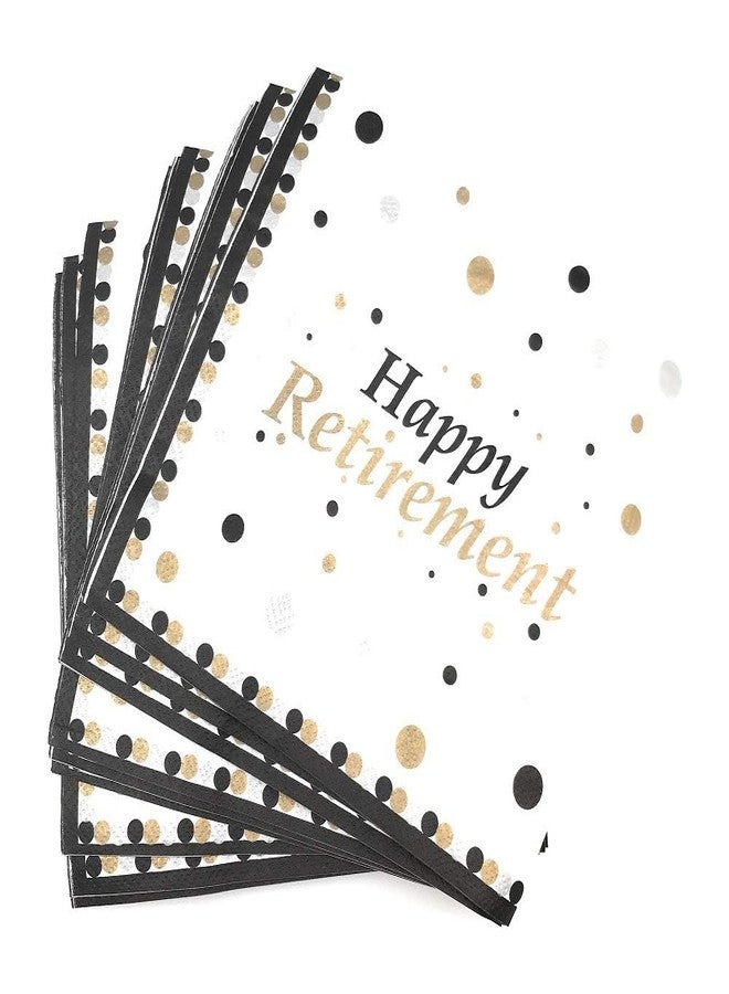 أوجامي تكفي 30 شخصًا. مجموعة كاملة لحفلة تقاعد سعيدة. أطباق ورقية للعشاء 9 بوصات، أطباق ورقية للحلوى 7 بوصات، أكواب 12 أونصة، مناديل ورقية ثلاثية الطبقات. موضوع حفلة تقاعد سعيدة. - Image 4