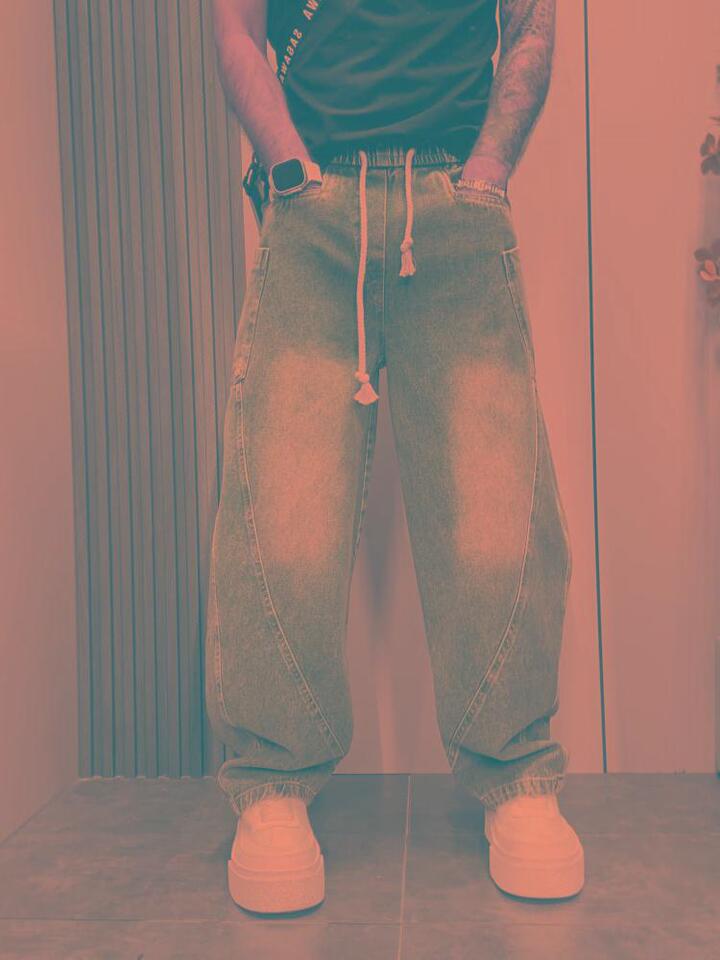 Unisex Casual Daily Denim Jeans - Image 5