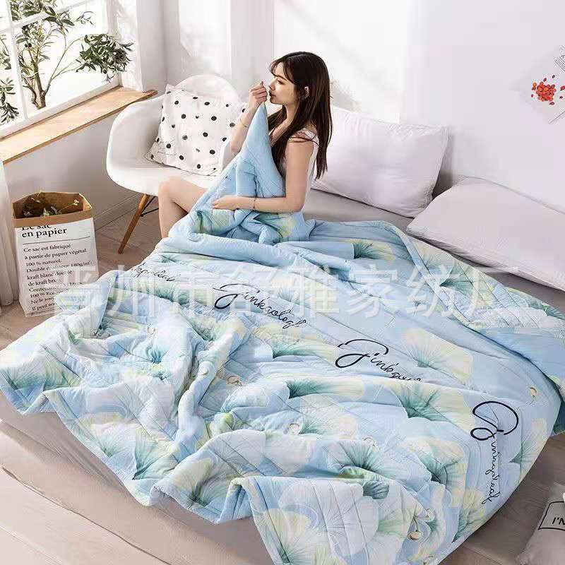 Washed Cotton Summer Quilt, Double Air-Conditioning Quilt, Thin Quilt, Machine Washable Children'S Quilt, Gift Quilt, Breathable And Cool - Image 4