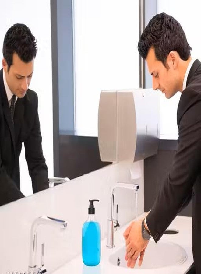 موزع صابون بمضخة دائرية من أورلوكس | زجاجة لوشن بلاستيكية شفافة قابلة لإعادة التعبئة | عبوة سائلة فارغة للصابون والشامبو واللوشن والزيوت العطرية (500 مل، عبوة من 4 قطع) - Image 3