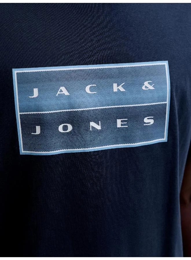JACK & JONES Outer Space Printed Crew Neck T-Shirt for Men | Best Price UAE