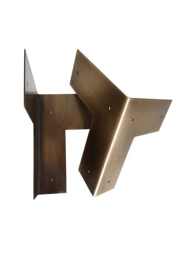 Tiazza 4Pcs Antique Pure Brass Heavy Duty Corner Protectors Braces Classical Furniture Tables and Chairs Cabinet Corner Guard (Antique Bronze) - Image 4