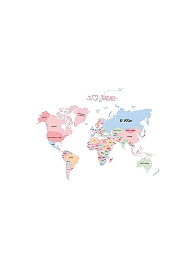 PROMASS Kids Bedroom DIY Wall Sticker World Map Home Bedroom Room Decor Removable Wall Decal Poster Decoration (Colorful)