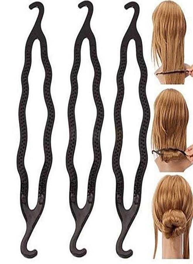 AK Ultimate Hair Twisted Clip Bun Maker Tools For Girls Juda Bun Maker Accessories For Girls Hair Styling For Women Set Of 6 Pcs Black 20 Gram Pack Of 1 - Image 3