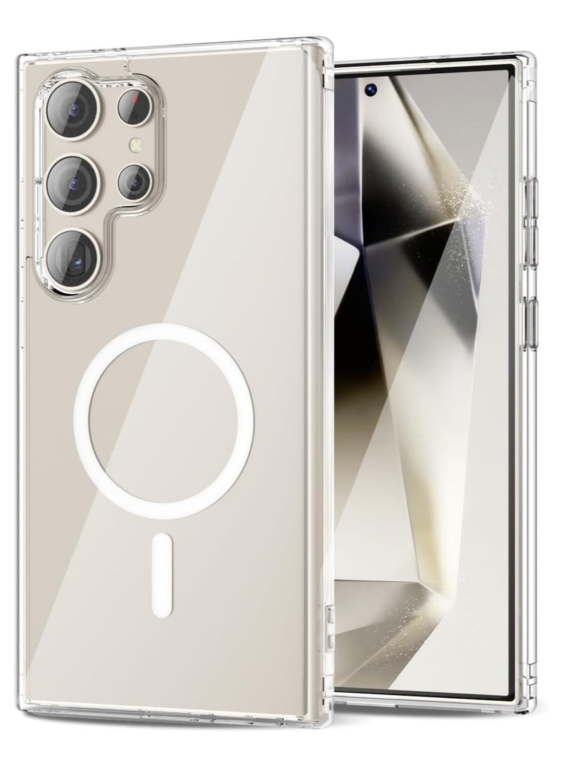 Magnetic Case for Samsung Galaxy S25 Ultra 5G 1.5mm, [Anti-Yellowing],  Protection, Hard Back Protective Cover, Compatible with MagSafe (Clear, Samsung Galaxy S25 Ultra 5G 1.5mm) - Image 1