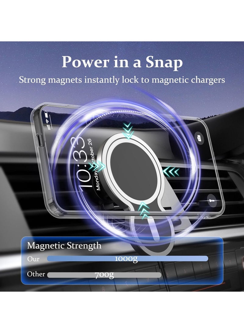 Magnetic Case for Samsung Galaxy S25 Ultra 5G 1.5mm, [Anti-Yellowing],  Protection, Hard Back Protective Cover, Compatible with MagSafe (Clear, Samsung Galaxy S25 Ultra 5G 1.5mm) - Image 2