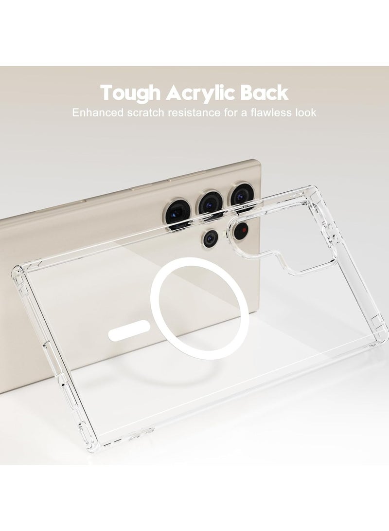 Magnetic Case for Samsung Galaxy S25 Ultra 5G 1.5mm, [Anti-Yellowing],  Protection, Hard Back Protective Cover, Compatible with MagSafe (Clear, Samsung Galaxy S25 Ultra 5G 1.5mm) - Image 4