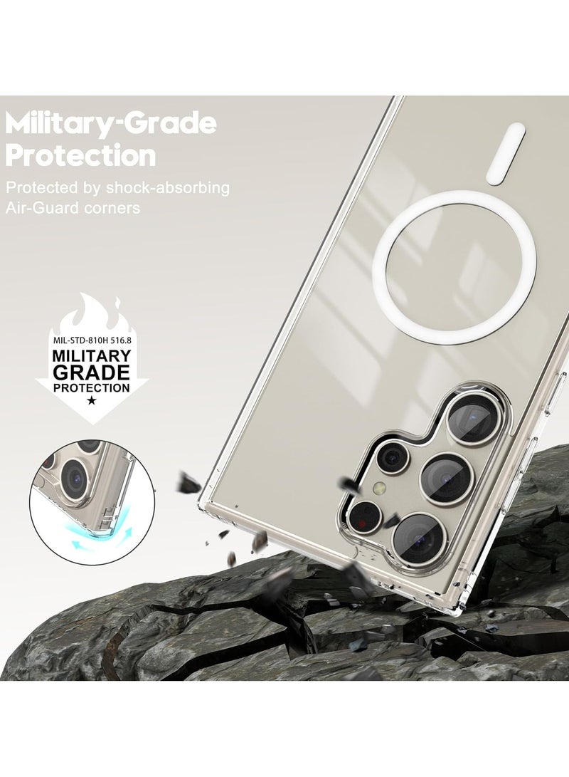 Magnetic Case for Samsung Galaxy S25 Ultra 5G 1.5mm, [Anti-Yellowing],  Protection, Hard Back Protective Cover, Compatible with MagSafe (Clear, Samsung Galaxy S25 Ultra 5G 1.5mm) - Image 5