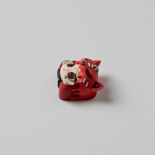 ULTRAEQUIP Artisan Keycaps, Cute Kawaii Red Riding Hood-Keycaps, Shine Through Resin Handmade, Single 1U Replace Key for ESC Key Mechanical Keyboard - Image 4