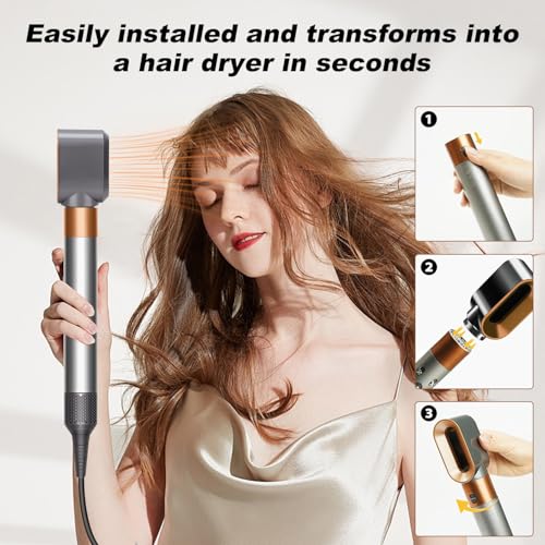 GreeSuit Pre-Styling Dryer Attachment Nozzle Replacement: Hair Styler Nozzle Replacement for Dyson Airwrap HS01 HS05 Accessories, Part No. 969759-01(Gold) - Image 3