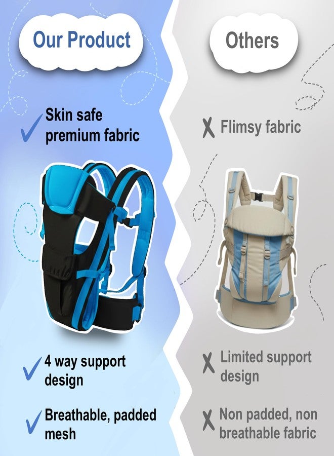 سنابترون حقيبة حمل الأطفال سنابترون للأطفال من عمر 0-3 سنوات - حقيبة حمل مريحة للمواليد الجدد | حقيبة حمل قابلة للتعديل | حقيبة حمل أطفال بأربعة أوضاع حمل | حقيبة حمل أطفال مزودة بدعامة للرأس وحزام أمان وأحزمة بإبزيم للأطفال من عمر 0-24 شهرًا - Image 4